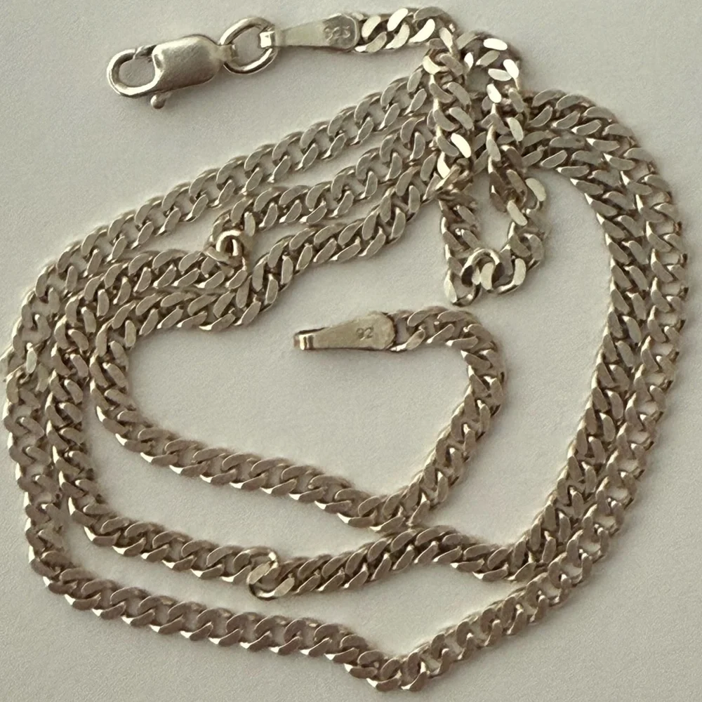 Cuban necklace 3mm 925 Silver chain unisex 20”